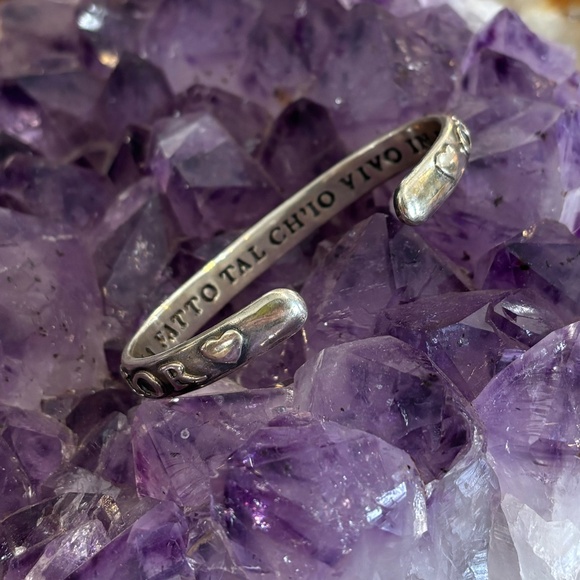 Coreterno Silver “OMNIA VINCIT AMOR” Bangle - Picture 2 of 2